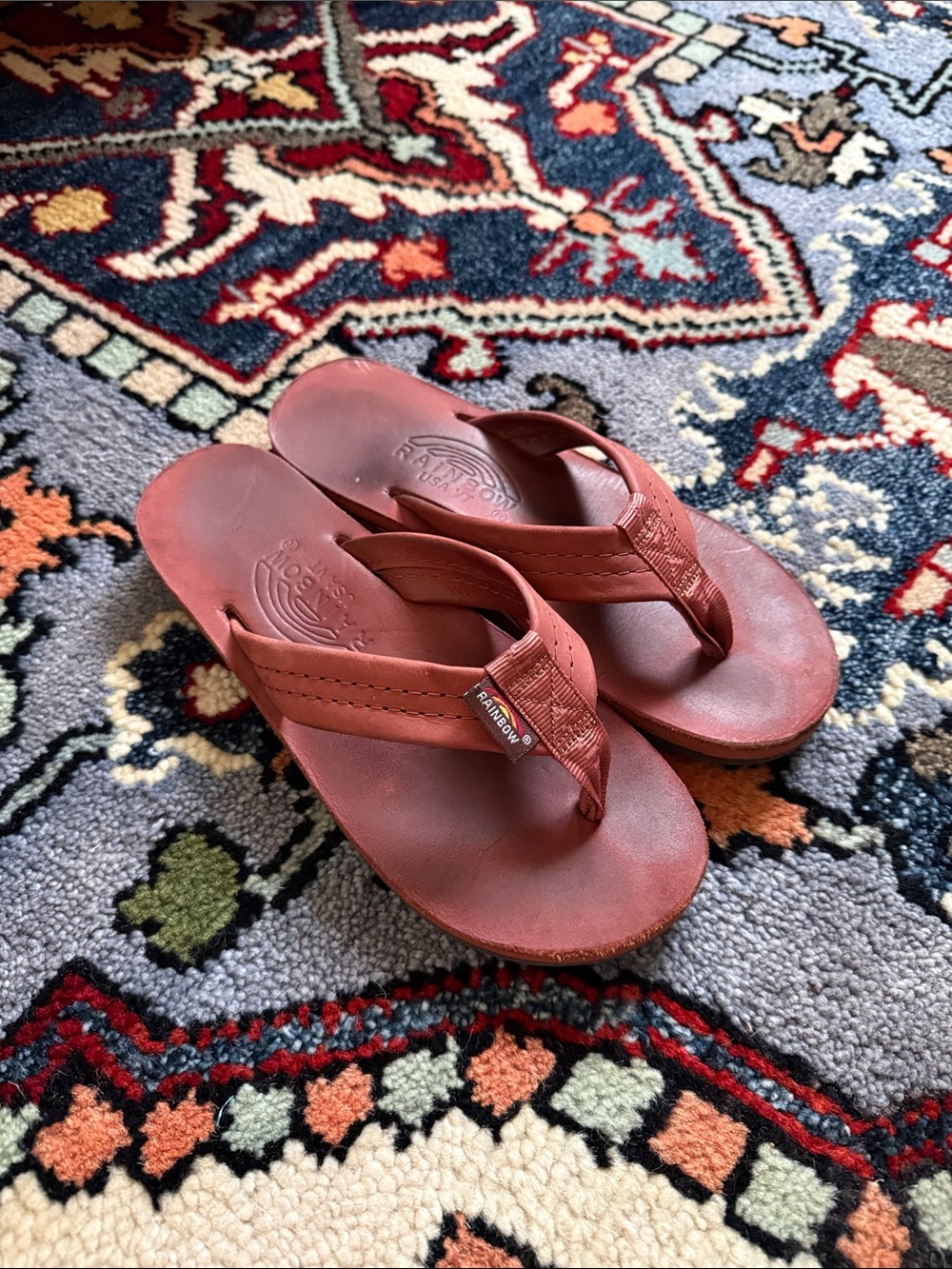 Rainbow Women’s Brick Red Flip Flop Sandals Size XS